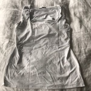 Zara white tank with extra panel around bra area